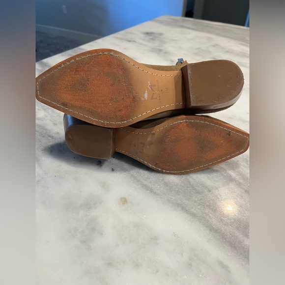 Marc Fisher Suede Zip Boots Brown Tan - Size 7 - Picture 6 of 8